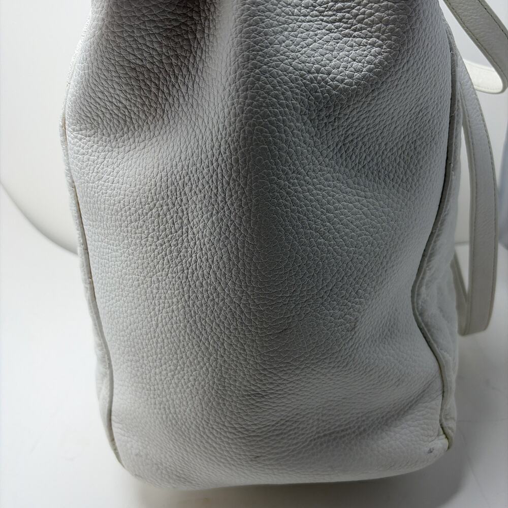 Vera Bradley Leather Quilted Ella Tote Off White 14x19x6 Nice Condition - Picture 4 of 16